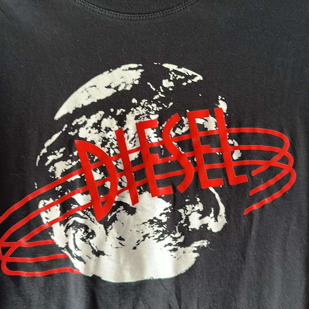 Diesel Black Graphic T-Shirt for Men - Picture 2 of 4